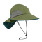 Πράσινο ευρύ μεγάλο καπέλο Boonie χείλων υπαίθριο για τη δραστηριότητα γυναικείου καλοκαιριού