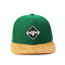 Προ τυπωμένο διευθετήσιμο καπέλο Snapback/πράσινα καπέλα του μπέιζμπολ Snapback βαμβακιού χρώματος