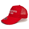 Για άνδρες και για γυναίκες κόκκινο καπέλο του μπέιζμπολ πλέγματος μόδας για το καλοκαίρι με το επίπεδο λογότυπο κεντητικής