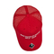 Για άνδρες και για γυναίκες κόκκινο καπέλο του μπέιζμπολ πλέγματος μόδας για το καλοκαίρι με το επίπεδο λογότυπο κεντητικής