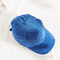 Χειμερινών μπλε πετσετών καπέλο ήλιων μπαλωμάτων δέρματος βελούδου θερμό